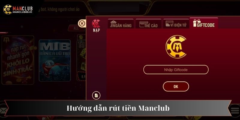 Bạn cần điền chính xác các thông tin khi thực hiện rút tiền Manclub